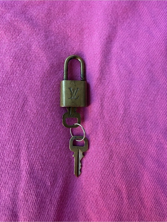 Louis Vuitton Other - Louis Vuitton Brass Padlock and Key on Pink Background